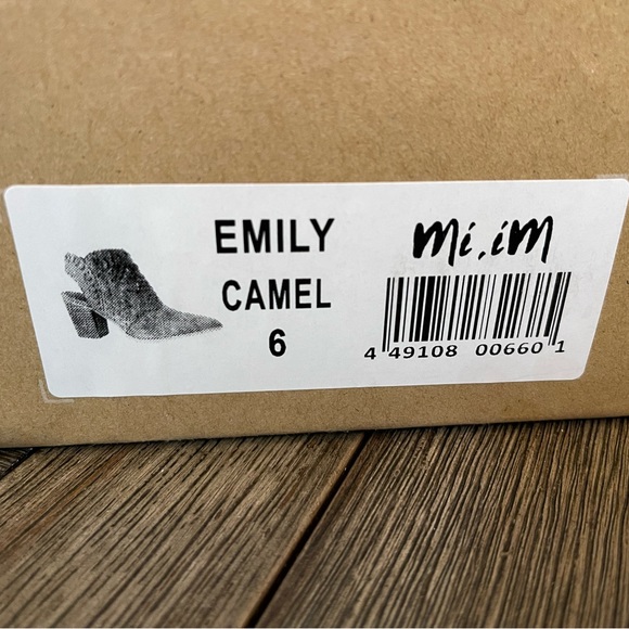 MI IM LEATHER EMILY Camel Womens boots booties SIZE 6 NEW - Picture 11 of 12